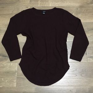 Rue 21 Split side Maroon Sweater